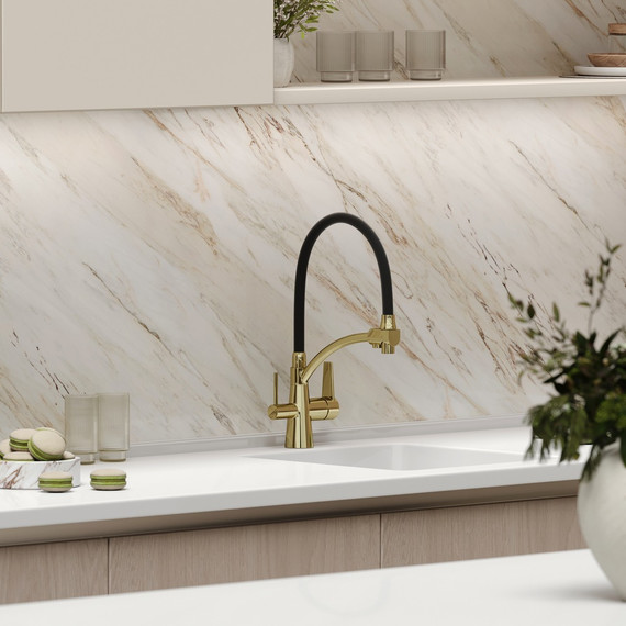 Смеситель для кухни Sancos Eri SC4001ZG, полированное золото/чёрный фото 3