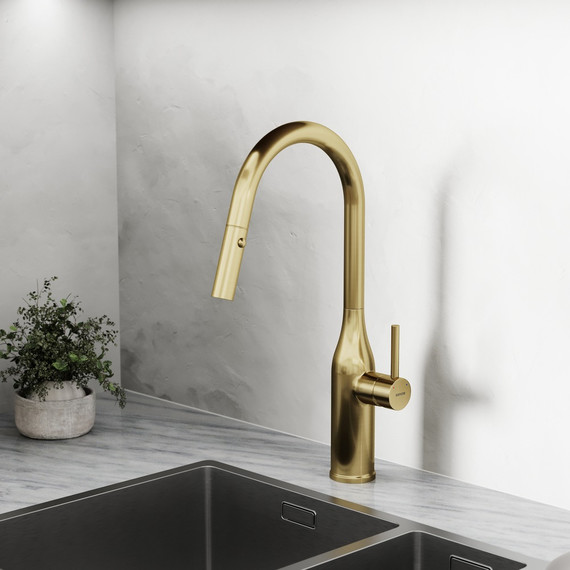 Смеситель для кухни Sancos Grand SC4002BG, брашированное золото фото 2