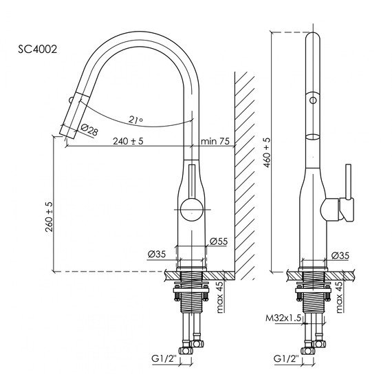 Смеситель для кухни Sancos Grand SC4002GG, вороненая сталь фото 8