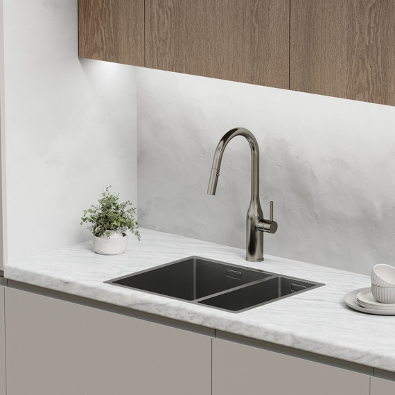 Смеситель для кухни Sancos Grand SC4002GG, вороненая сталь фото 4