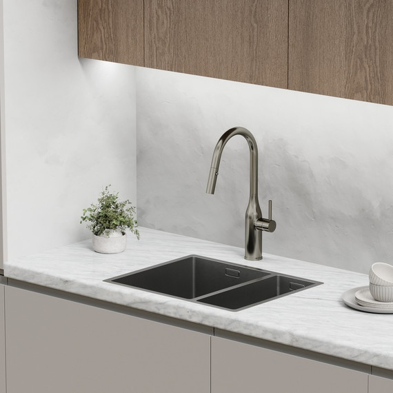 Смеситель для кухни Sancos Grand SC4002GG, вороненая сталь фото 5