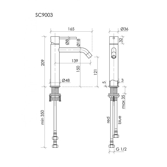 Смеситель для раковины Sancos Etna SC9003GG, вороненая сталь фото 3