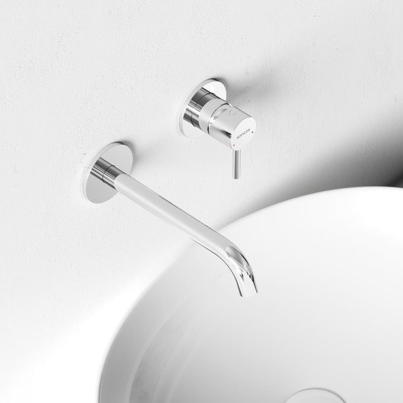 Смеситель для раковины настенный Sancos Etna SC9004CH (со скрытой частью) фото 5