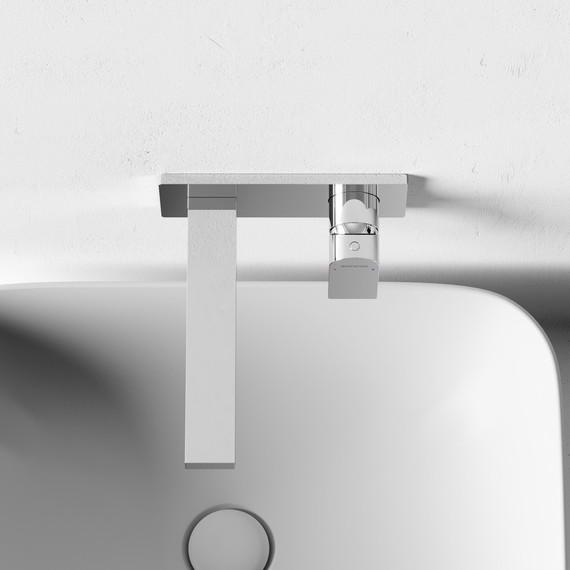 Смеситель для раковины настенный Sancos Studio SC9017CH (со скрытой частью) фото 3