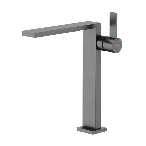 Смеситель для раковины высокий Sancos Linn SC9020GG, вороненая сталь фото 
