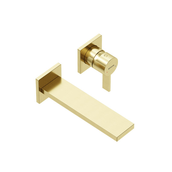 Смеситель для раковины настенный Sancos Linn SC9021BG, брашированное золото (со скрытой частью) фото 3