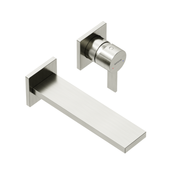 Смеситель для раковины настенный Sancos Linn SC9021BN, брашированный никель (со скрытой частью) фото 2