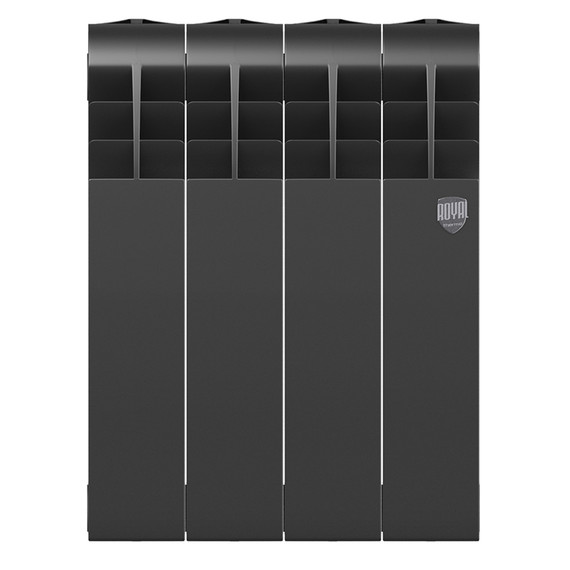 Радиатор Royal Thermo Biliner B 350 320x430 мм (4 секции) чёрный фото 2