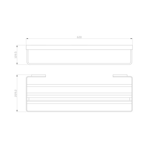 Полка для полотенец Wonzon & Woghand Lotte WW-8381A-BGM, цвет тёмный графит брашированный фото 2
