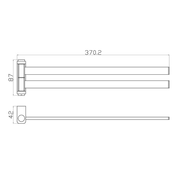 Держатель для полотенца Wonzon & Woghand Eclipse WW-9131-BL, цвет чёрный глянцевый фото 2