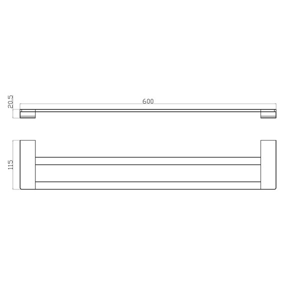 Полотенцедержатель Wonzon & Woghand Eclipse WW-9111-GM, цвет тёмный графит брашированный фото 4