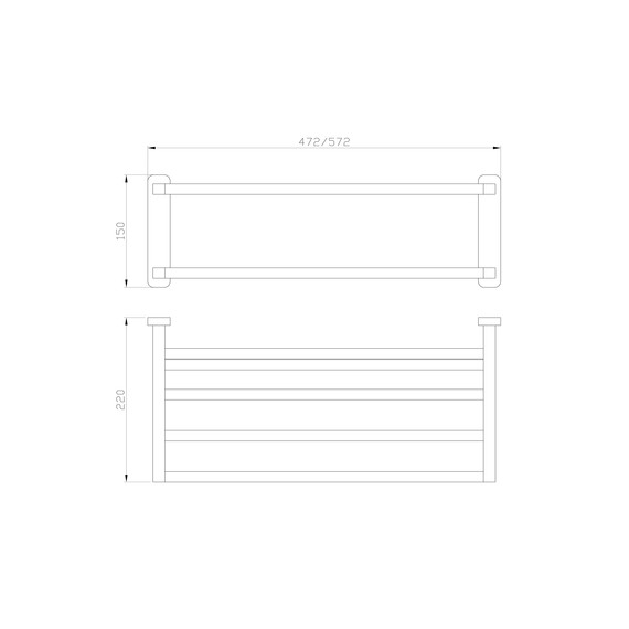 Полка для полотенец Wonzon & Woghand Graffity WW-9381-BG, цвет золото брашированное фото 4