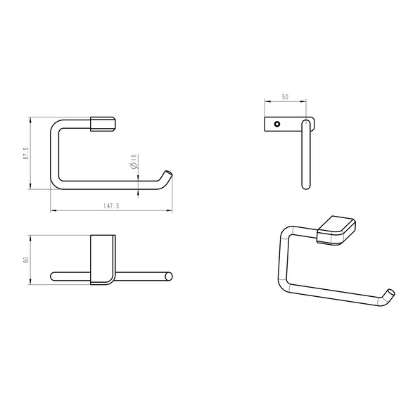 Держатель для туалетной бумаги Wonzon & Woghand WW-V3801-CR фото 2