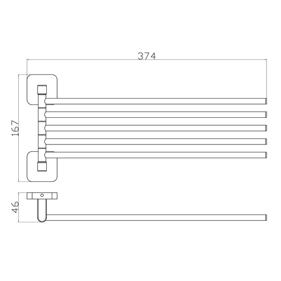 Держатель для полотенца Wonzon & Woghand Still WW-6661 фото 3