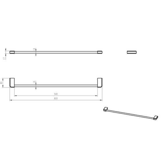 Полотенцедержатель Wonzon & Woghand WW-V3101-MB, цвет чёрный матовый фото 2
