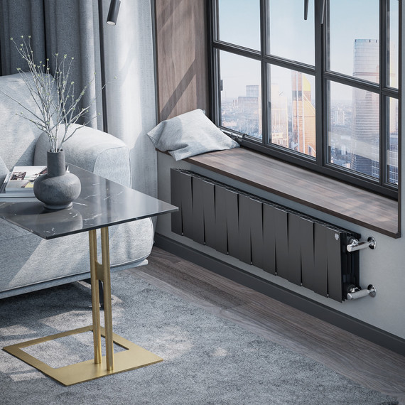 Радиатор Royal Thermo PianoForte 200 1120x280 мм (14 секций) чёрый фото 6