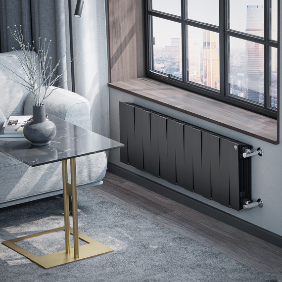 Радиатор Royal Thermo PianoForte 300 1120x380 мм (14 секций) чёрый фото 5