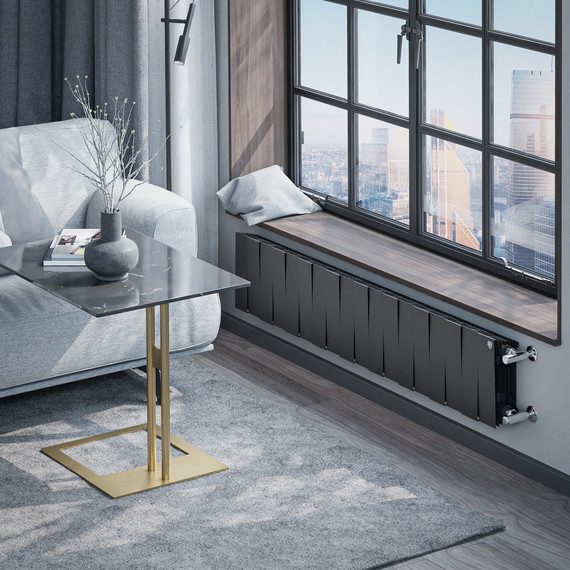 Радиатор Royal Thermo PianoForte 200 1440x280 мм (18 секций) чёрый фото 6