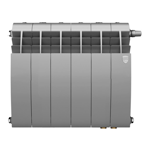 Радиатор Royal Thermo BiLiner 350 Silver Satin VR80 480x431 мм (6 секций) фото 2