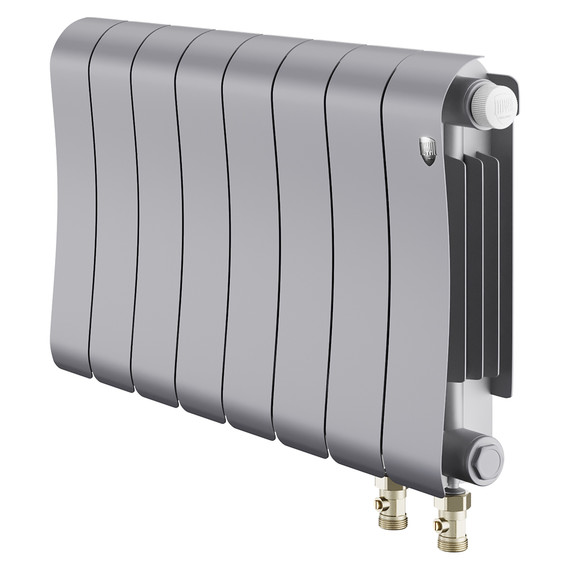 Радиатор Royal Thermo Infinity 300 Silver Satin VR80 640x370 мм (8 секций) фото 