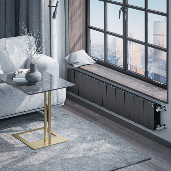 Радиатор Royal Thermo PianoForte 200 1600x280 мм (20 секций) чёрый фото 6