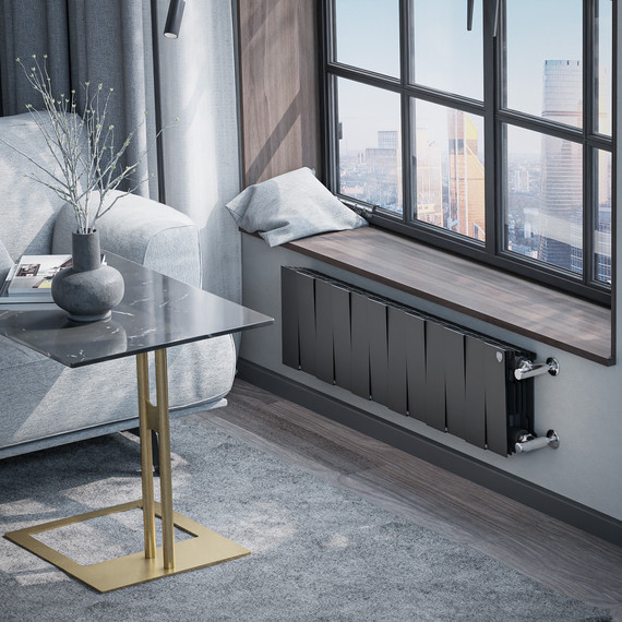 Радиатор Royal Thermo PianoForte 200 960x280 мм (12 секций) чёрый фото 6