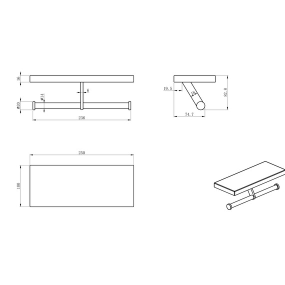 Держатель для туалетной бумаги Wonzon & Woghand WW-V3802-CR фото 2