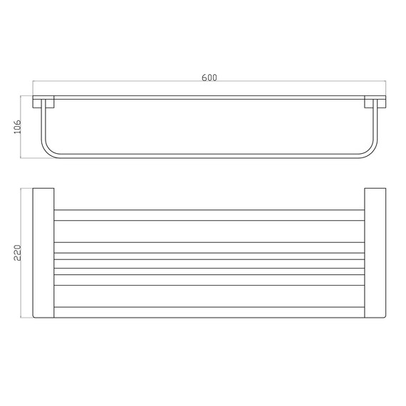 Полка для полотенец Wonzon & Woghand Eclipse WW-9181-GM, цвет тёмный графит брашированный фото 4