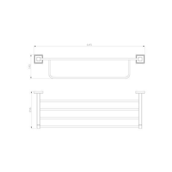 Полка для полотенец Wonzon & Woghand Roma WW-7281, цвет бронза брашированная фото 4