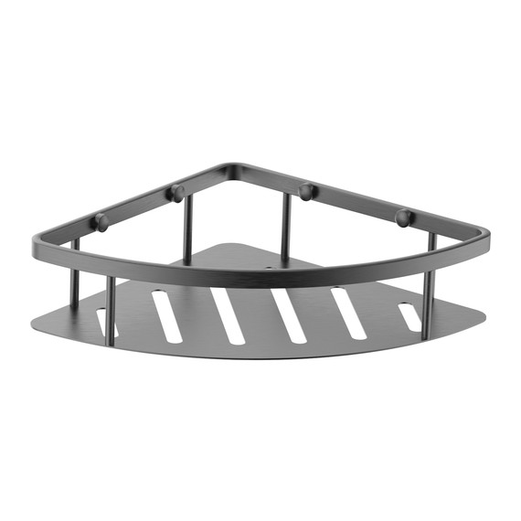 Полка угловая Wonzon & Woghand WW-4132-BGM, цвет тёмный графит брашированный фото 