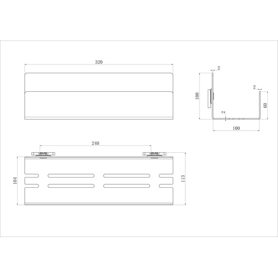 Полка Wonzon & Woghand WW-6131-BGM, цвет тёмный графит брашированный фото 2