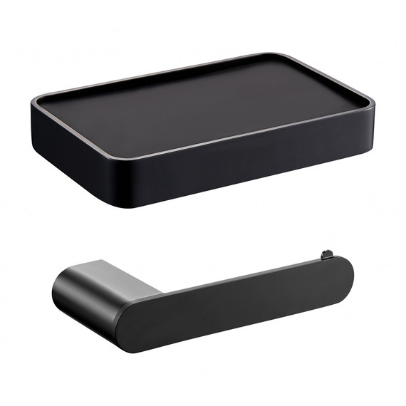 Держатель для туалетной бумаги Wonzon & Woghand Carbon WW-7726, цвет чёрный матовый фото 