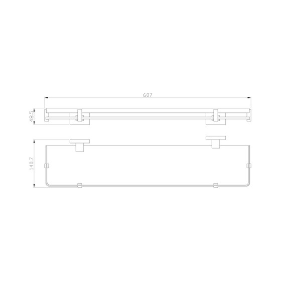 Стеклянная полка Wonzon & Woghand Flat WW-9727 фото 4