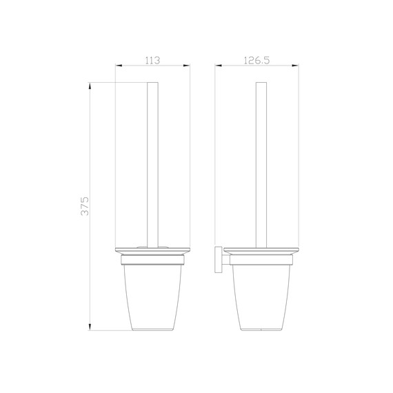 Ёршик для унитаза Wonzon & Woghand Graffity WW-9329-BG, цвет золото брашированное фото 2
