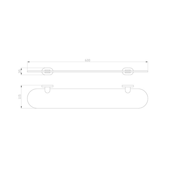Стеклянная полка Wonzon & Woghand First WW-8427 фото 2