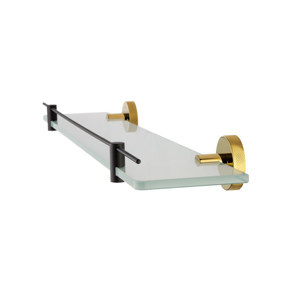 Стеклянная полка Wonzon & Woghand Majestic WW-9227, цвет чёрный фото 3