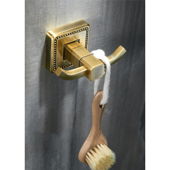 Двойной крючок Wonzon & Woghand Roma WW-7225, цвет бронза брашированная фото 4