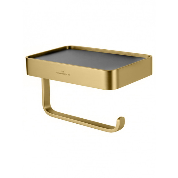 Держатель для туалетной бумаги Wonzon & Woghand Graffity WW-9366-BG, цвет золото брашированное фото 