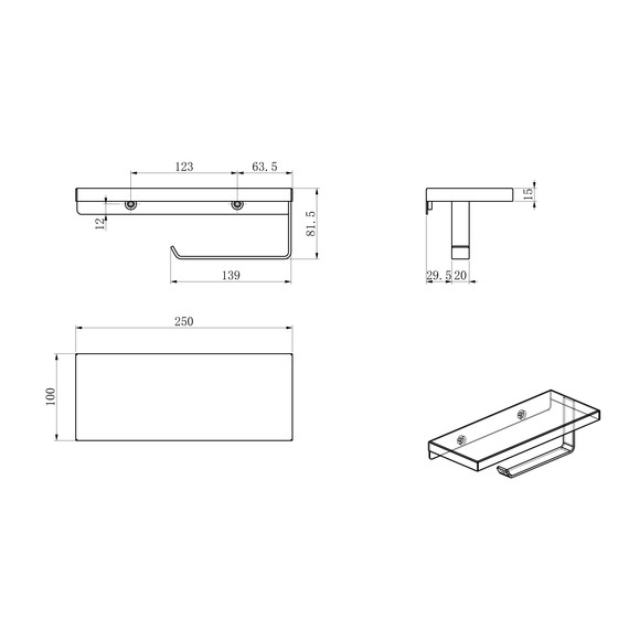 Держатель для туалетной бумаги Wonzon & Woghand WW-V2801-CR фото 2