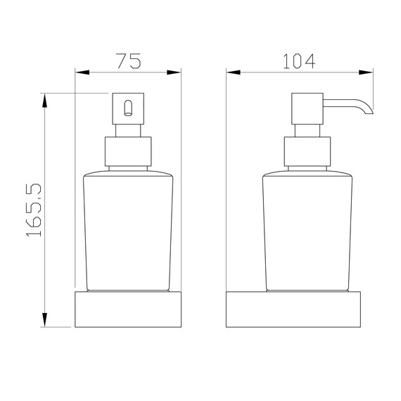 Дозатор для жидкого мыла Wonzon & Woghand Lotte WW-8333-BG, цвет золото брашированное фото 4
