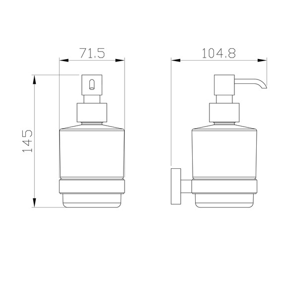 Дозатор для жидкого мыла Wonzon & Woghand Graffity WW-9333-BN, цвет никель брашированный фото 2