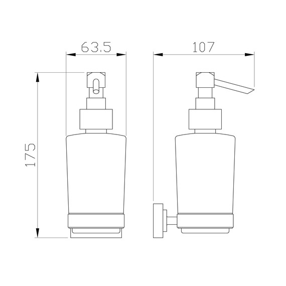 Дозатор для жидкого мыла Wonzon & Woghand Flat WW-9733 фото 4