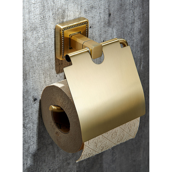 Держатель для туалетной бумаги Wonzon & Woghand Roma WW-7226, цвет бронза брашированная фото 4