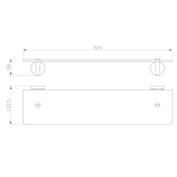 Стеклянная полка Wonzon & Woghand Simple WW-6527 фото 2