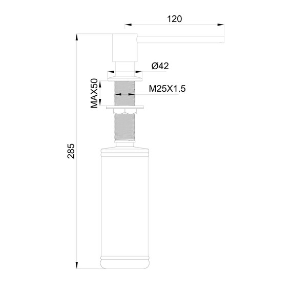 Дозатор для жидкого мыла Wonzon & Woghand WW-88SD02-CR фото 2
