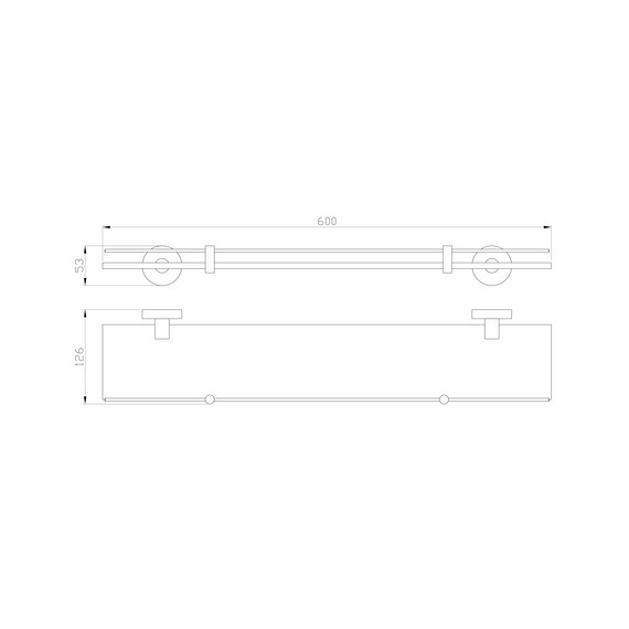 Стеклянная полка Wonzon & Woghand Easy WW-8127 фото 3