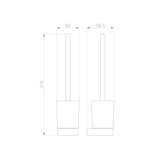 Ёршик для унитаза Wonzon & Woghand Lotte WW-8329-BGM, цвет тёмный графит брашированный фото 2
