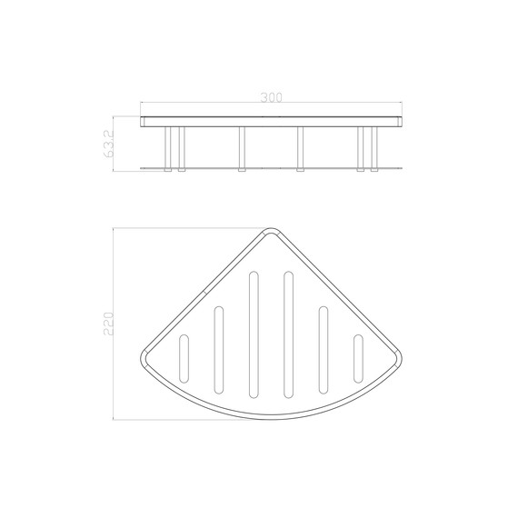 Полка угловая Wonzon & Woghand WW-4132-BGM, цвет тёмный графит брашированный фото 2