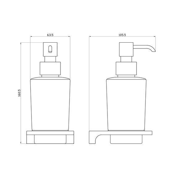 Дозатор для жидкого мыла Wonzon & Woghand Eclipse WW-9133-CR фото 4
