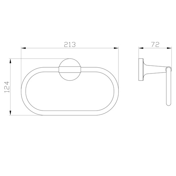 Кольцо для полотенец Wonzon & Woghand Simple WW-6513 фото 2